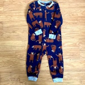 Carter’s fleece bear 🐻 footless pjs 3T